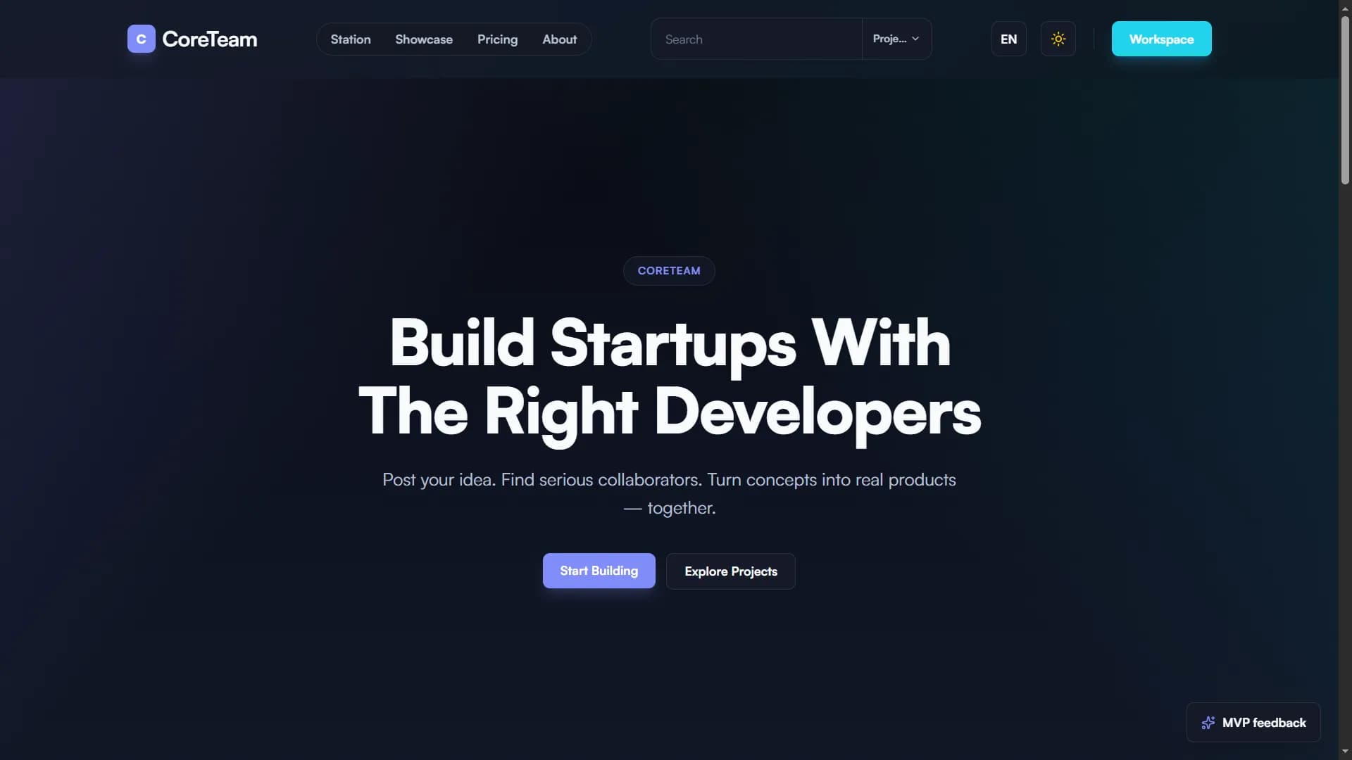 CoreTeam interface screen 22